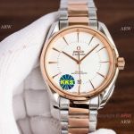Copy Omega Seamaster 2-Tone Rose Gold Men Watch Simple Style_th.jpg